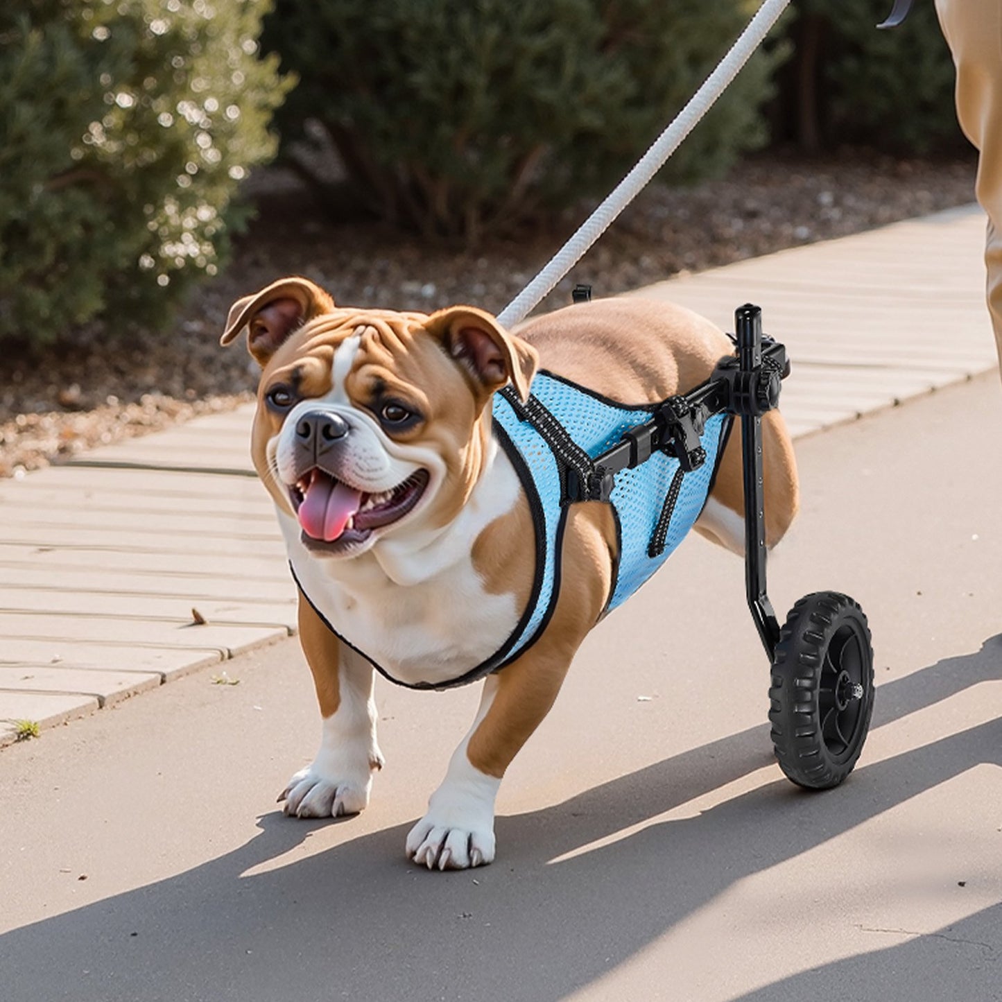 Dog Wheelchair for Back Legs, Adjustable 2 Wheels Pet Wheelchair, Lightweight  Dog Cart with Shock-Absorbing Wheels, Mobility Support Wheel Chair for Disabled Injured Dogs up to 15kg, Medium