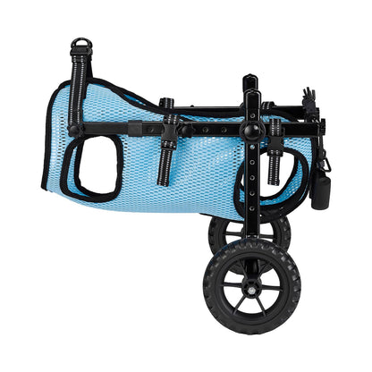 Dog Wheelchair for Back Legs, Adjustable 2 Wheels Pet Wheelchair, Lightweight  Dog Cart with Shock-Absorbing Wheels, Mobility Support Wheel Chair for Disabled Injured Dogs up to 15kg, Medium