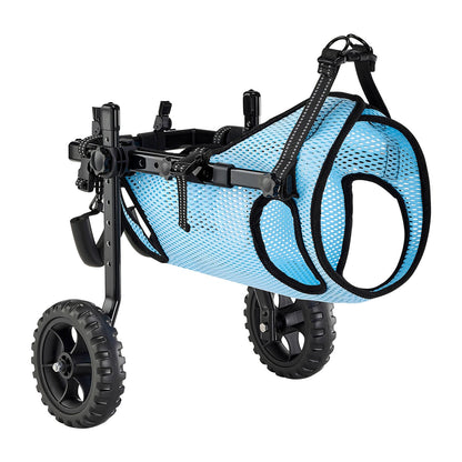 Dog Wheelchair for Back Legs, Adjustable 2 Wheels Pet Wheelchair, Lightweight  Dog Cart with Shock-Absorbing Wheels, Mobility Support Wheel Chair for Disabled Injured Dogs up to 15kg, Medium