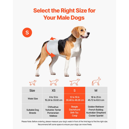 VEVOR Disposable Male Dog Diapers Super Absorbent Male Dog Wraps S 144 Count