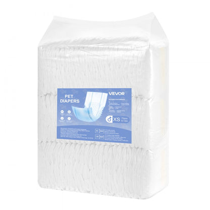Disposable Male Dog Diapers Super Absorbent Male Dog Wraps XS 144 Count
