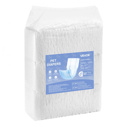 Disposable Male Dog Diapers Super Absorbent Male Dog Wraps M 144 Count