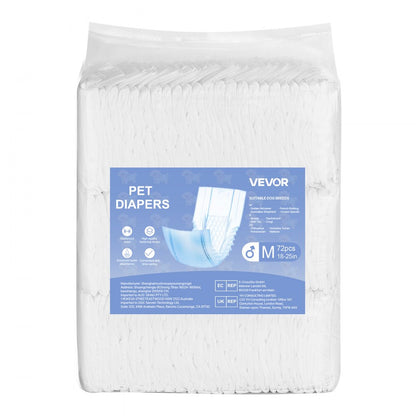 Disposable Male Dog Diapers Super Absorbent Male Dog Wraps M 144 Count