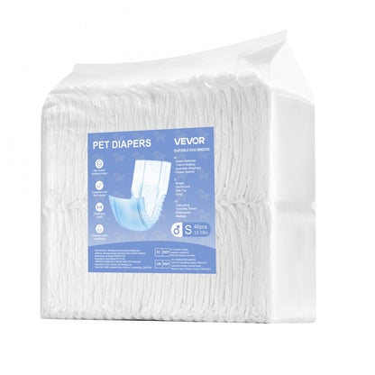 Disposable Male Dog Diapers Super Absorbent Male Dog Wraps S Size 96 Count