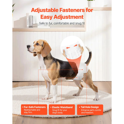 VEVOR Disposable Dog Diapers Super Absorbent Female Dog Diapers S Size 144 Count