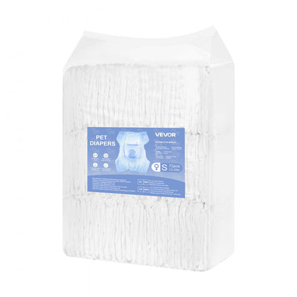 VEVOR Disposable Dog Diapers Super Absorbent Female Dog Diapers S Size 144 Count