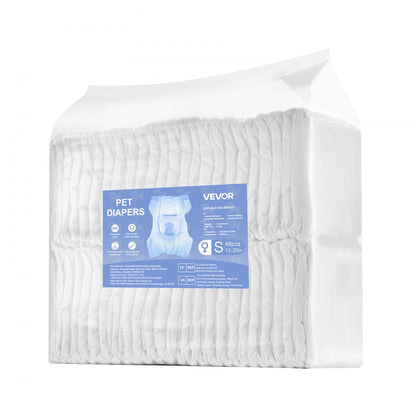 VEVOR Disposable Dog Diapers Super Absorbent Female Dog Diapers S Size 96 Count