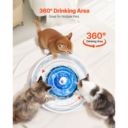 Ceramic Cat Water Fountain 2.1 L Cupcake Pet Fountain for Cats and Dogs