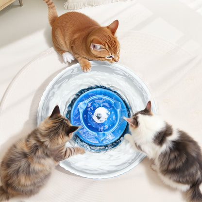 Ceramic Cat Water Fountain 2.1 L Cupcake Pet Fountain for Cats and Dogs