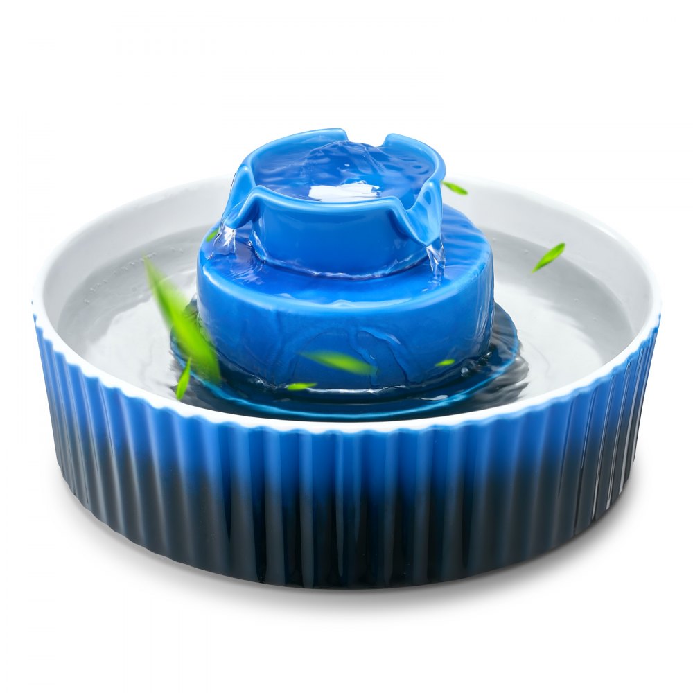 Ceramic Cat Water Fountain 2.1 L Cupcake Pet Fountain for Cats and Dogs