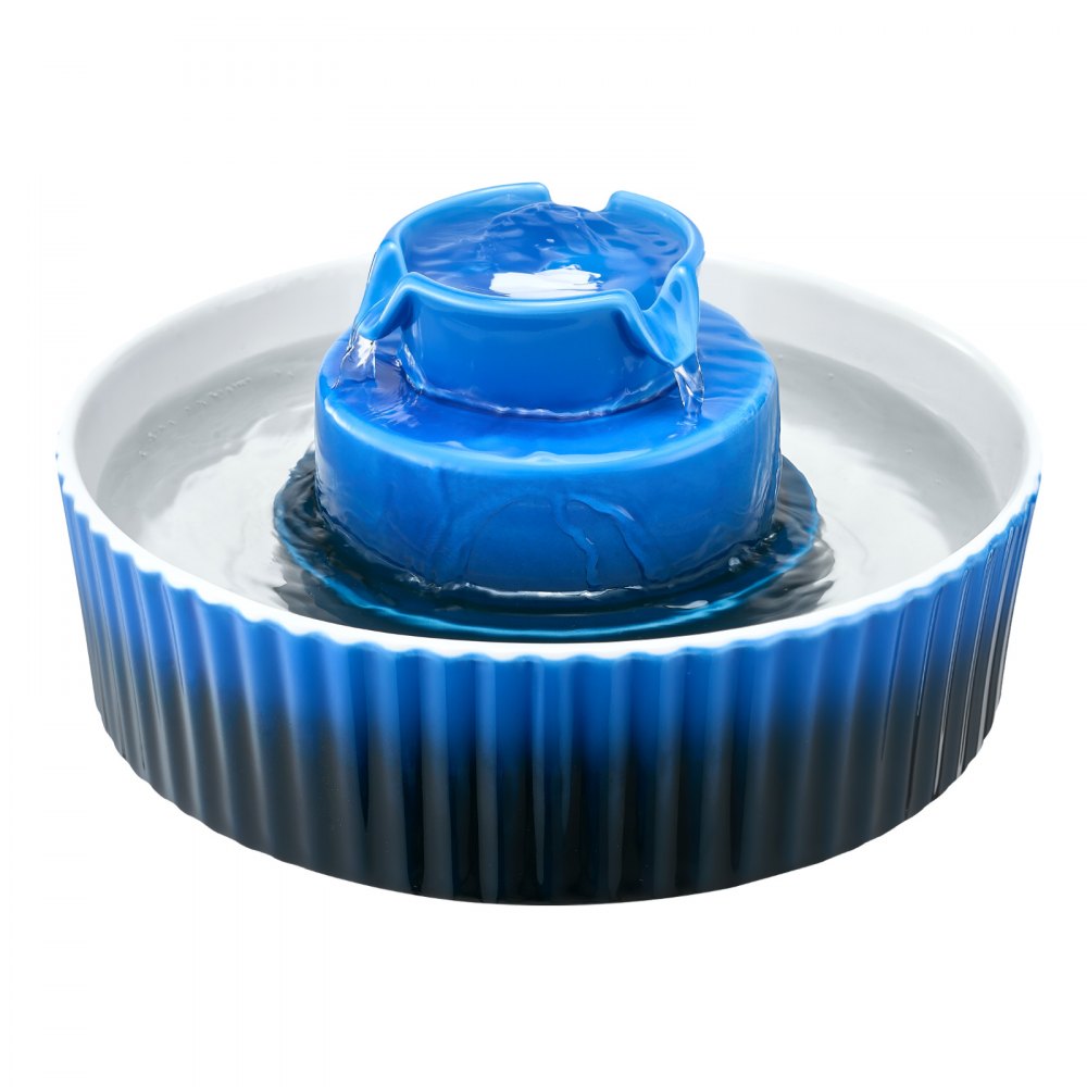 Ceramic Cat Water Fountain 2.1 L Cupcake Pet Fountain for Cats and Dogs