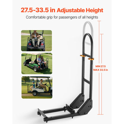 Golf Cart Rear Seat Grab Bar for Most Golf Carts with Metal Footplates
