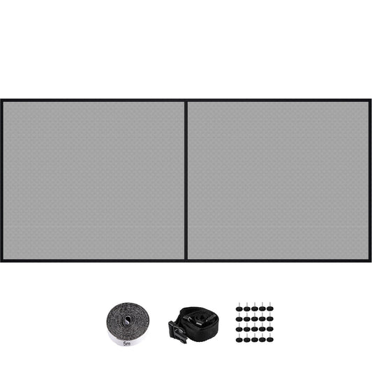 VEVOR Garage Door Screen, 16 x 7 ft for 2 Cars, 5.2 lbs Heavy-Duty Fiberglass Mesh