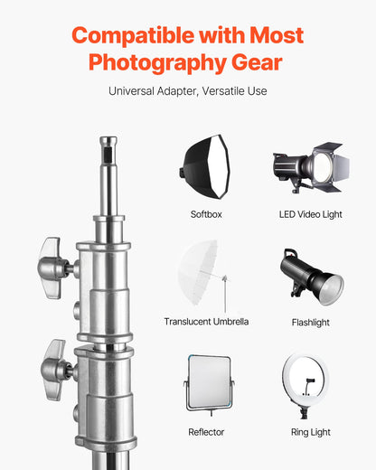 VEVOR C Stand with Boom Arm Max Height 10.83 ft/330 cm Photography Light Stand
