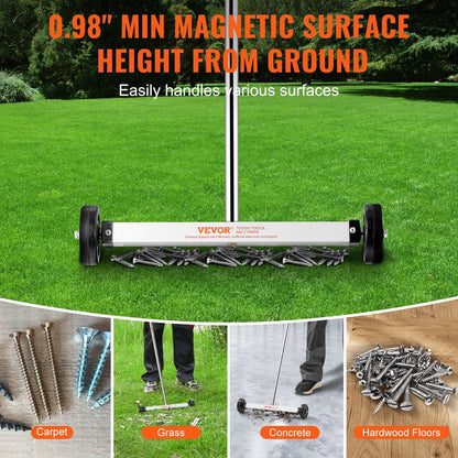 15-Meter Magnetic Sweeper with Wheels & Telescopic Pickup Tool