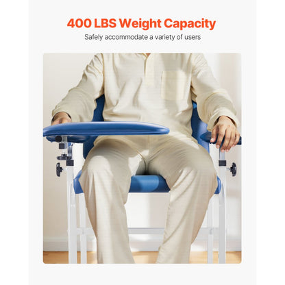 VEVOR Phlebotomy Chair Blood Draw Chair with Adjustable Armrests and Flip Arm