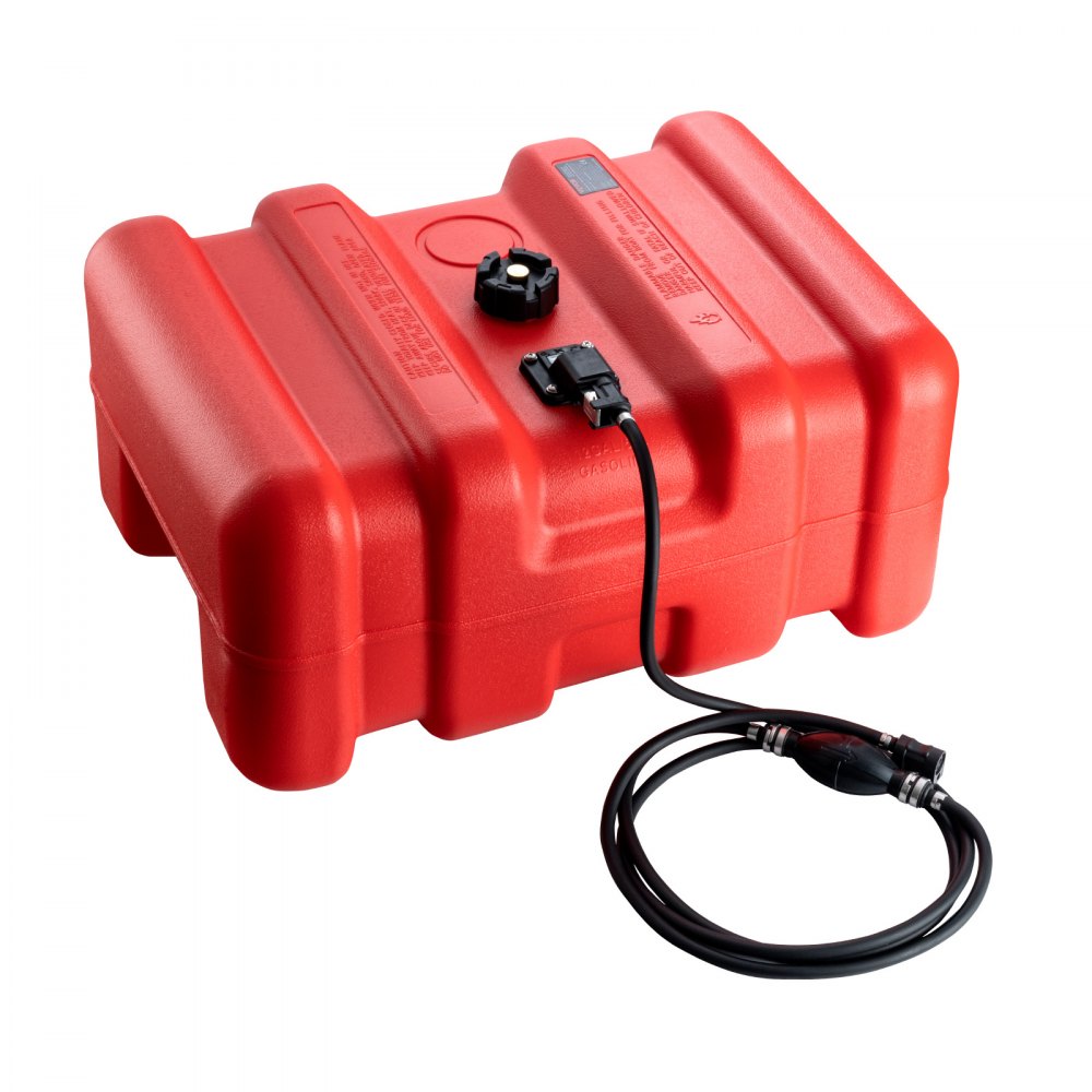 VEVOR Boat Fuel Tank Portable Marine Outboard Gas Tank 12 Gal/55L with Hose