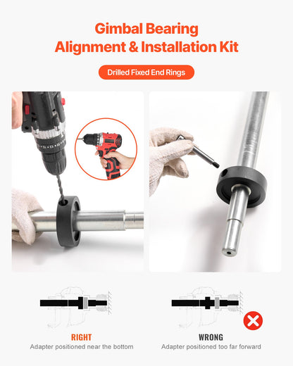 Mercruiser Alignment Tool & Gimbal Bearing Puller Set, Compatible with Mercruisers, OMC, Volvo Cobra Bell Housings, Engine Alignment Bearing Puller Seal Bellow Expander Tools Puller Installer