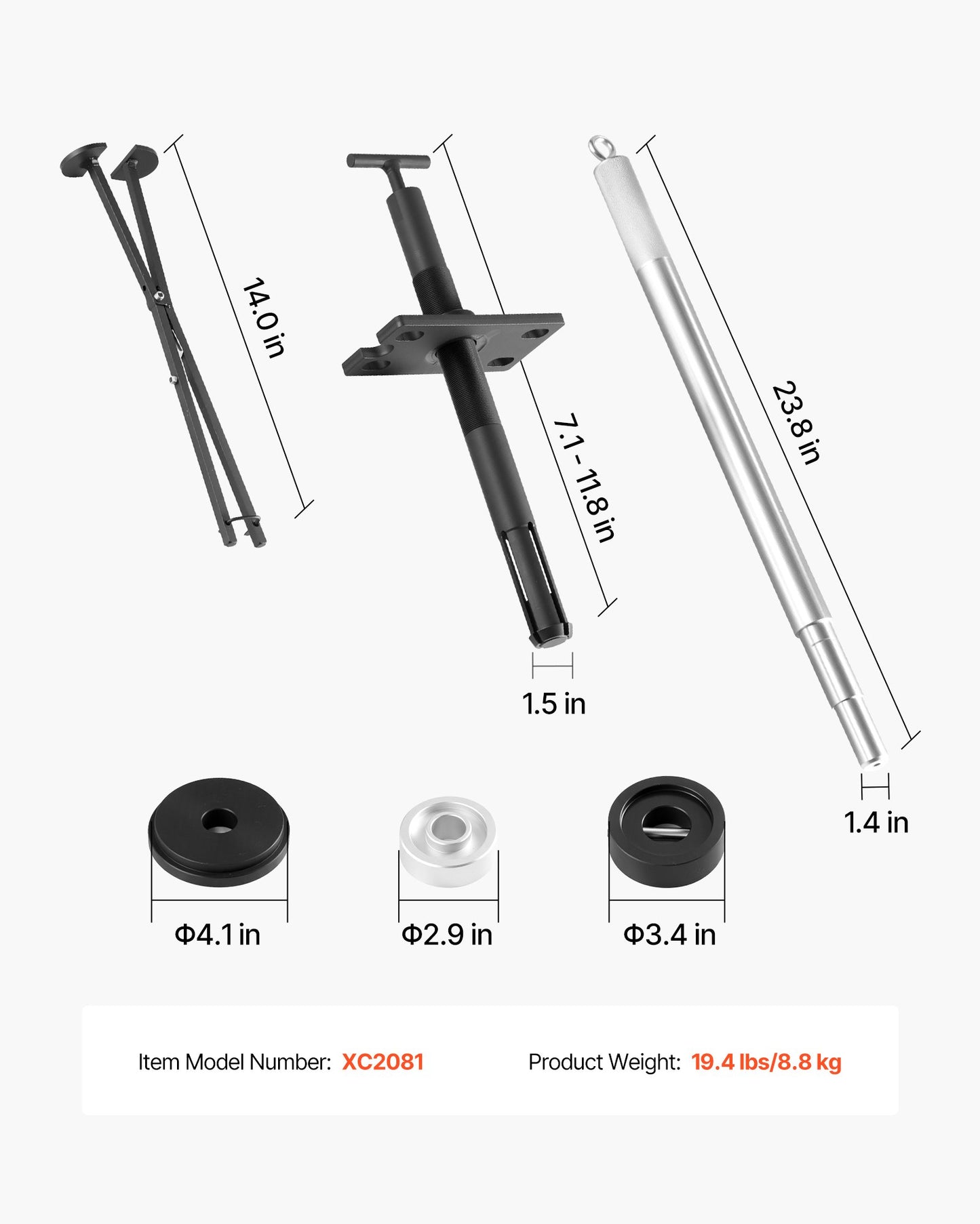 Mercruiser Alignment Tool & Gimbal Bearing Puller Set, Compatible with Mercruisers, OMC, Volvo Cobra Bell Housings, Engine Alignment Bearing Puller Seal Bellow Expander Tools Puller Installer