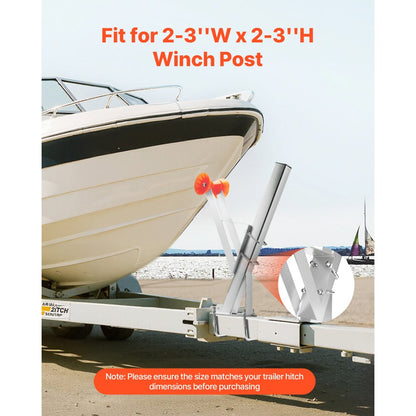 VEVOR Boat Winch Stand 51-76 mm Winch Posts Boat Trailer Winch Seat with Roller
