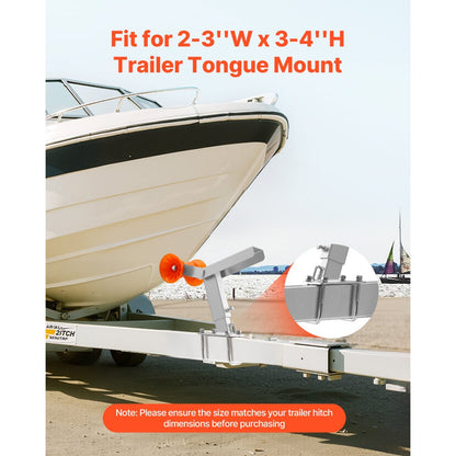 VEVOR Boat Trailer Winch Stand with Roller Adjustable Height Boat Winch Mount