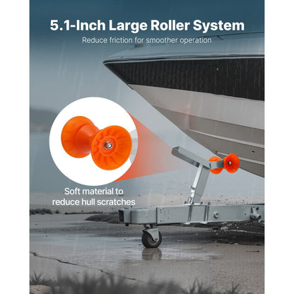 VEVOR Boat Trailer Winch Stand with Roller Adjustable Height Boat Winch Mount