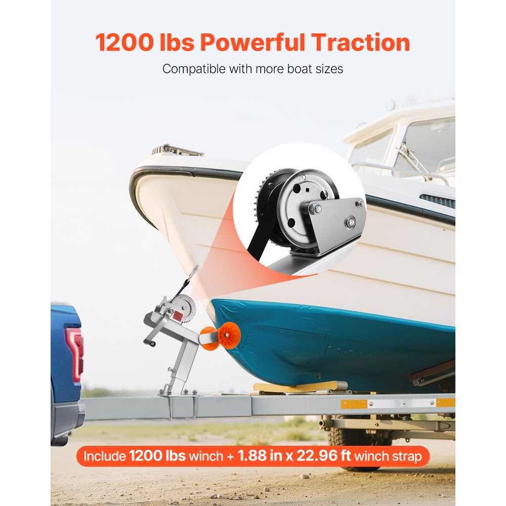 VEVOR Boat Trailer Winch Stand with Roller 544 kg Winch Boat Winch Mount