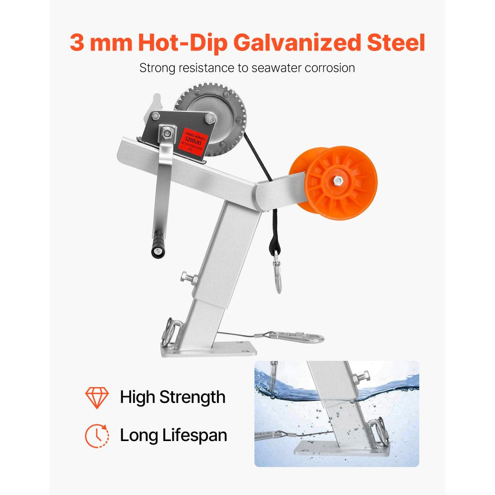 VEVOR Boat Trailer Winch Stand with Roller 544 kg Winch Boat Winch Mount