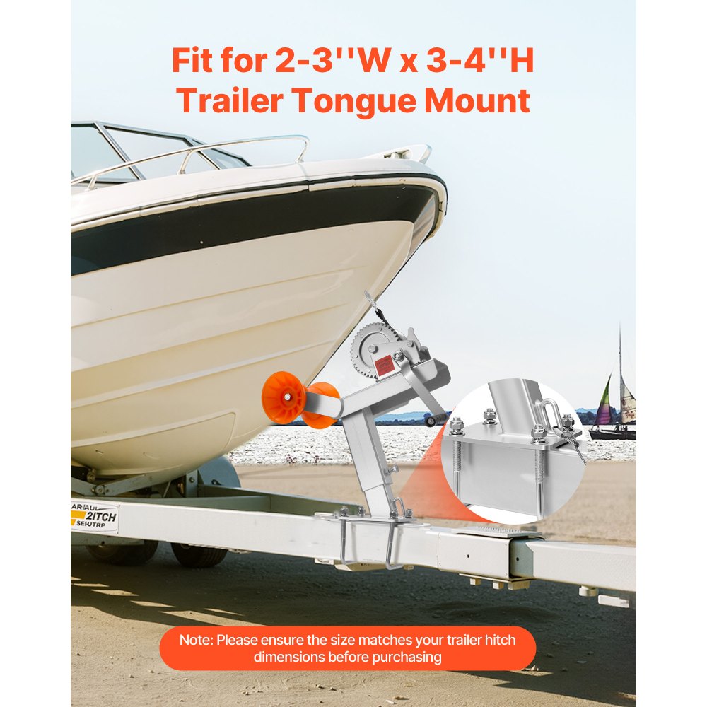 VEVOR Boat Trailer Winch Stand with Roller 544 kg Winch Boat Winch Mount