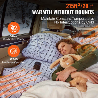 Portable 5-8KW Diesel Air Heater with Remote and LCD, for Vehicles & Indoors