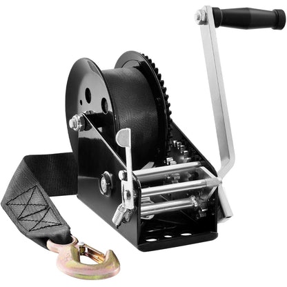Heavy Duty Hand Winch with 1587.5 kg Capacity and 10 m Polyester Strap