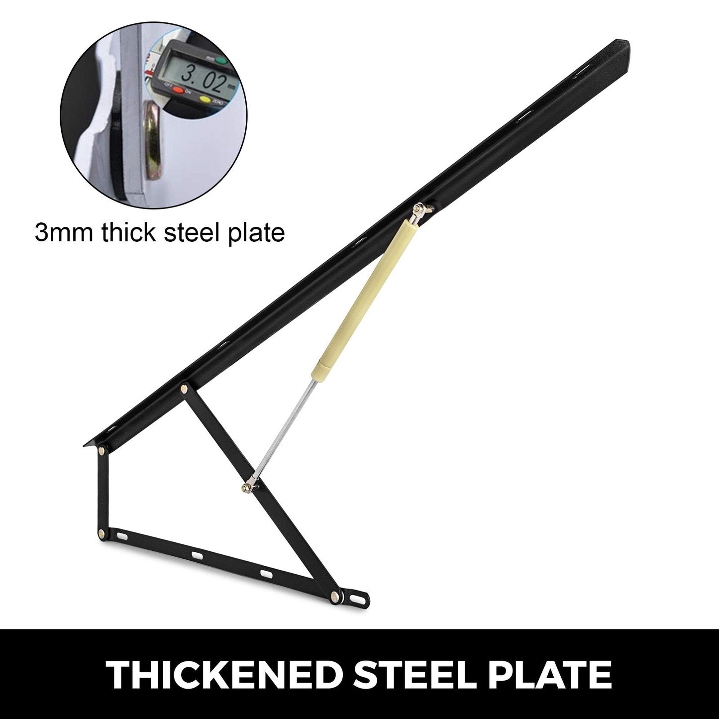 Hydraulic Lift Kit for Sofa Bed, 120cm Steel, 120kg Load, Black