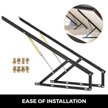 Hydraulic Lift Kit for Sofa Bed, 120cm Steel, 120kg Load, Black