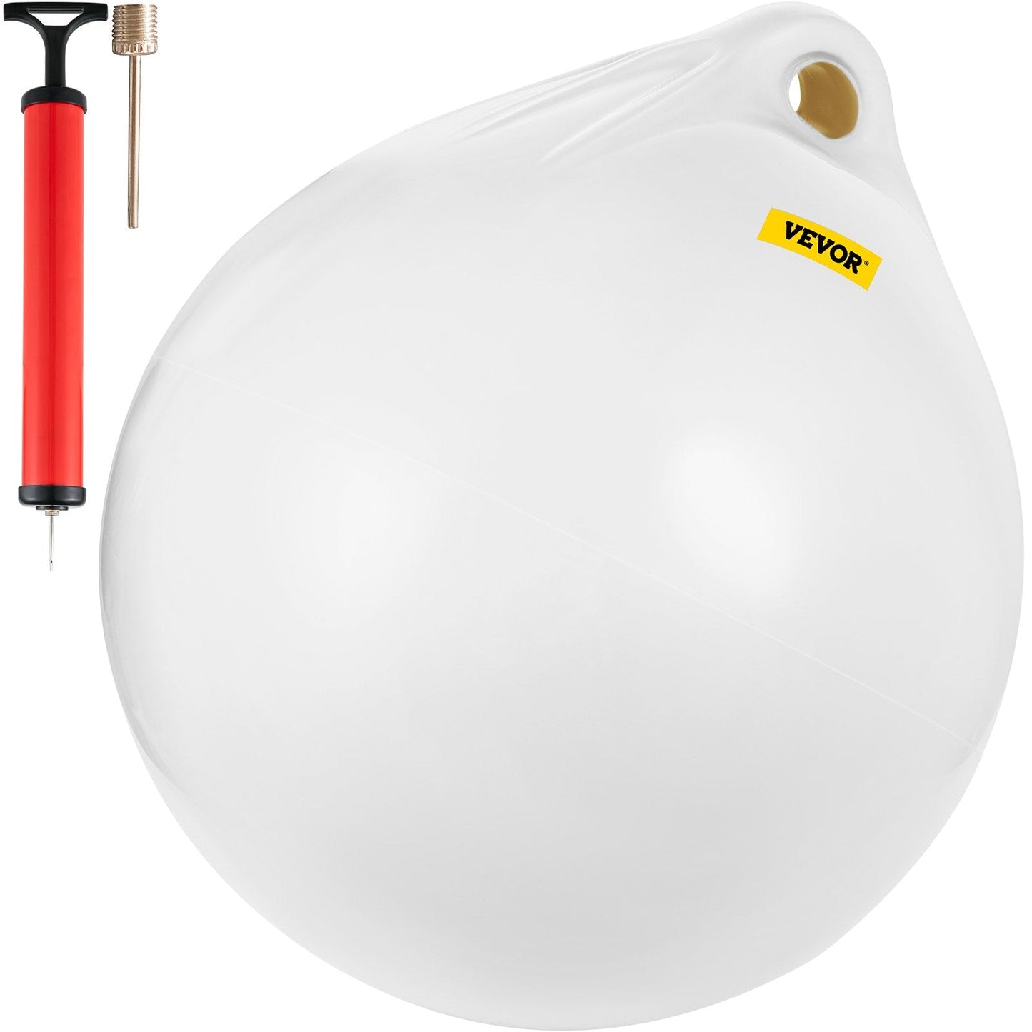 Inflatable Marine-Grade Vinyl Buoy Ball, 70 cm Diameter, White