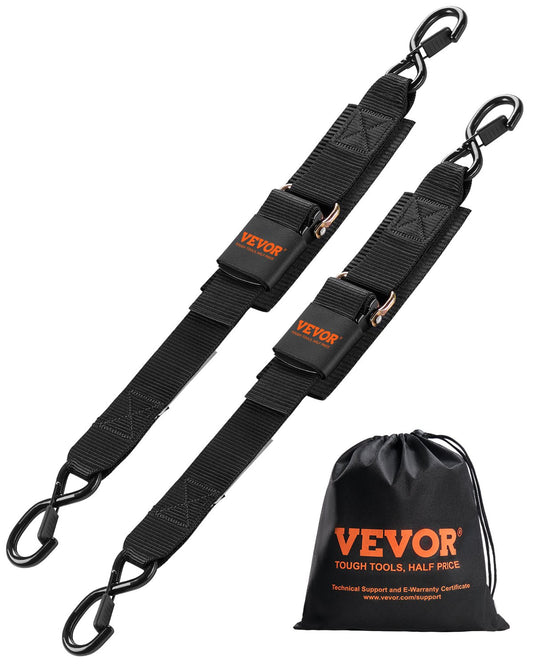VEVOR Retractable Ratchet Straps Tie Down Straps 5.08 cm x 60.96 cm for Boat