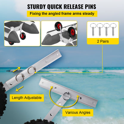 VEVOR Boat Launching Wheels, 12" Boat Transom Launching Wheel, 500 LBS Loading Capacity