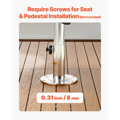 VEVOR Boat Seat Pedestal 12.76-18.7 Inches Height Adjustable Boat Seat Mount
