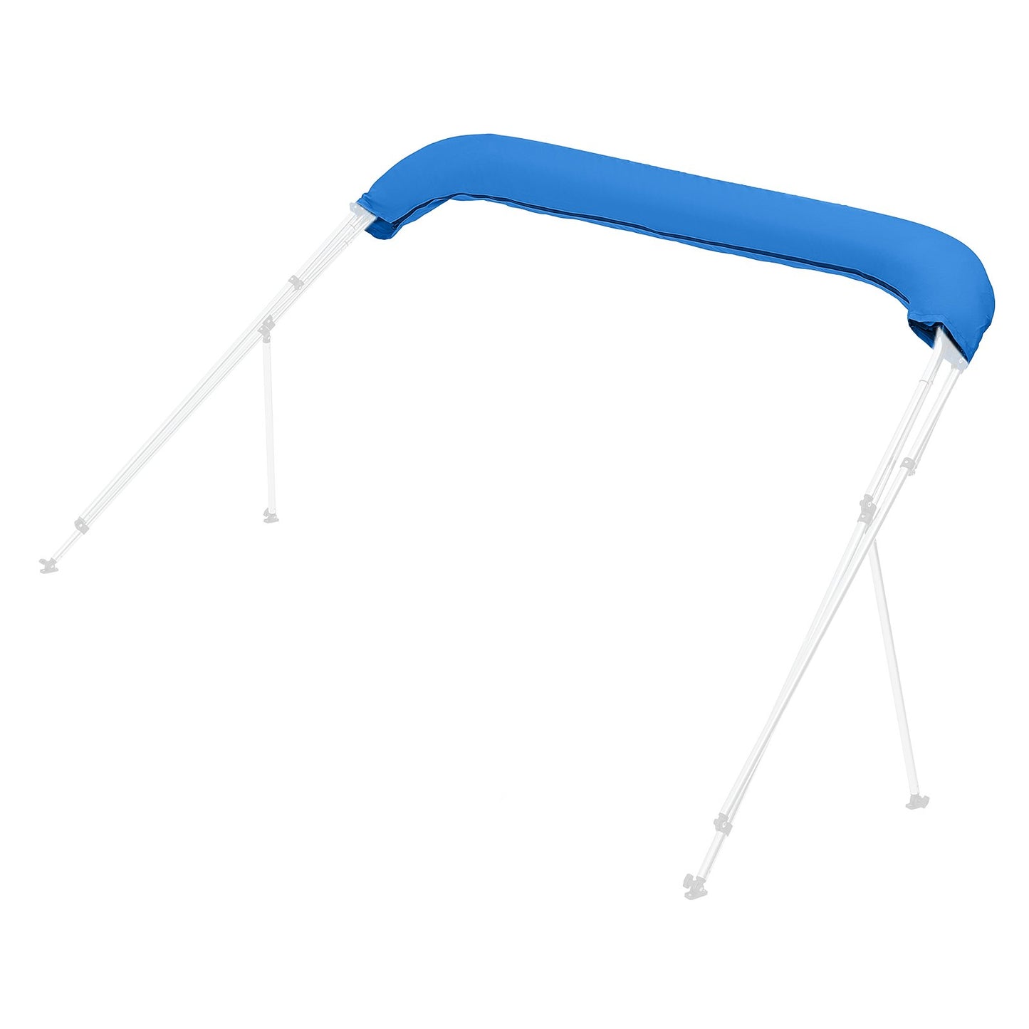4 Bow Bimini Top Replacement Cover, 2440 mm Long, Durable 600D Marine Grade Waterproof Sun Shade Boat Canopy with Storage Boot, Easy Install Zipper Sleeve Awning, 2311-2440 mm W, Blue (No Frame)