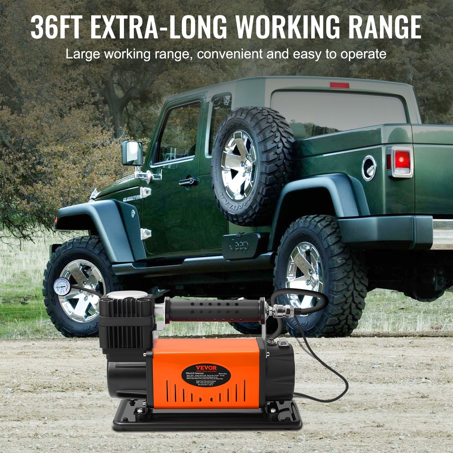 VEVOR 12V Air Compressor Heavy Duty 150PSI Offroad Air Compressor Portable Truck