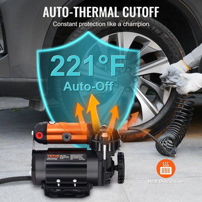 Portable 150PSI Onboard Air Compressor Kit for Offroad Vehicles and Air Tools