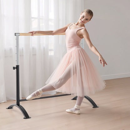 Ballet Barre, Barre Bar for Home, Freestanding Portable Ballet Stretching Dance Bars, Height Adjustable Anti-Wobble Fitness Gym Studio Equipment, for Pilates Balance Workout