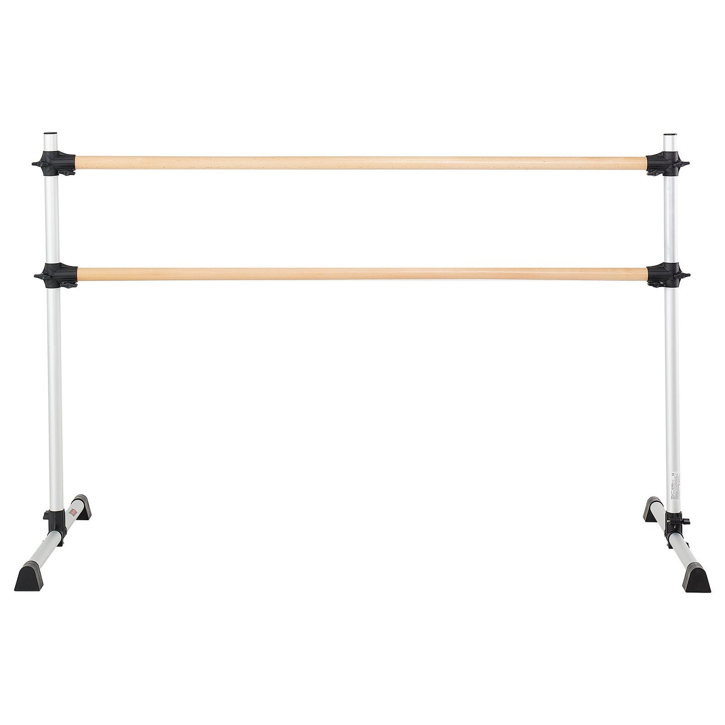 Ballet Barre, Double Beechwood Barre Bar for Home, Freestanding Portable Ballet Stretching Dance Bars, Height Adjustable Anti-Wobble Fitness Gym Equipment, for Pilates Balance Workout