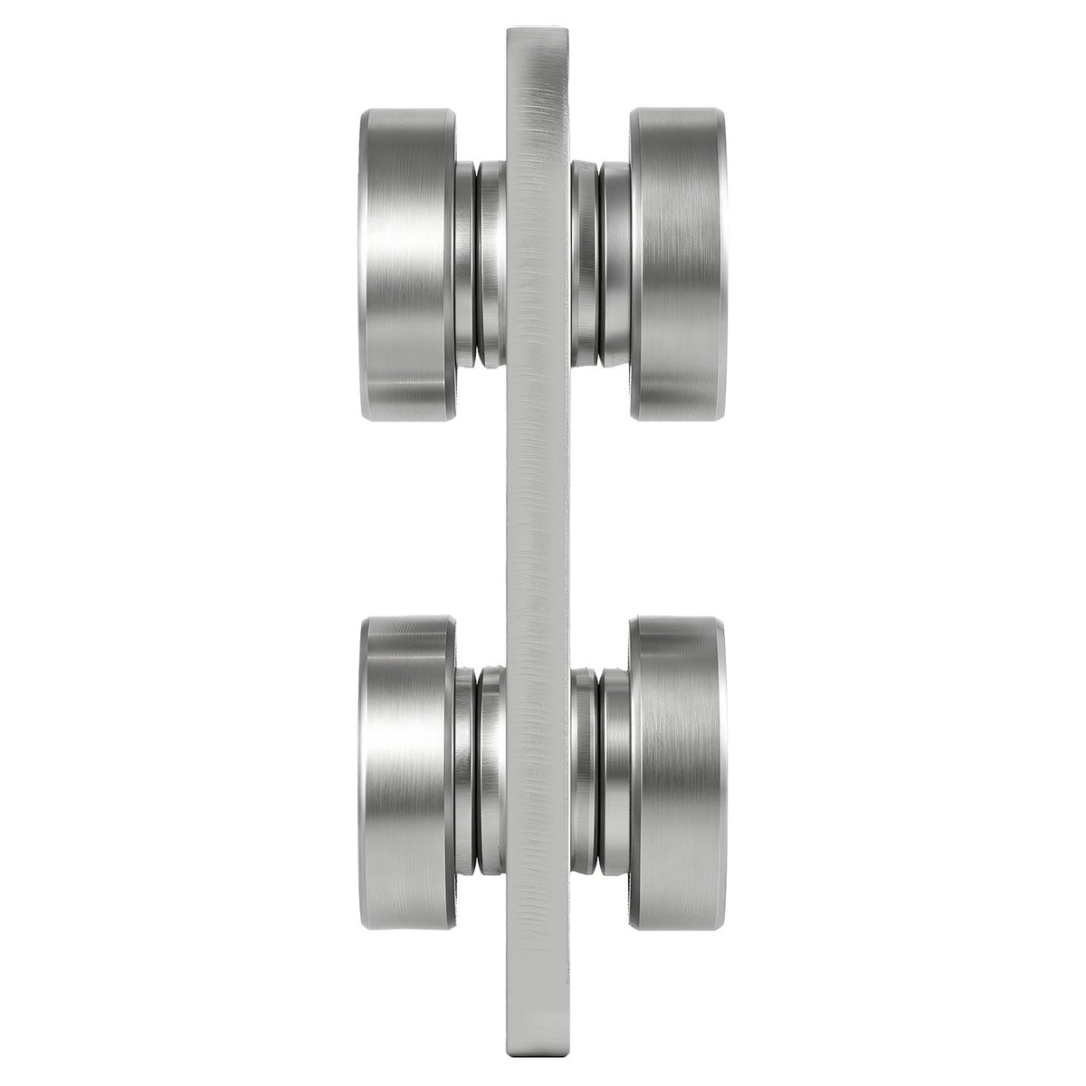 4 Wheel Trolley Assembly Rollers, 4 Pcs 499 kg Load, Dual Bearing Trolley Assembly for 1-5/8" Wide and All 1-5/8" or Taller Strut Channel, Heavy Duty Sliding Track System for Warehouse Garage