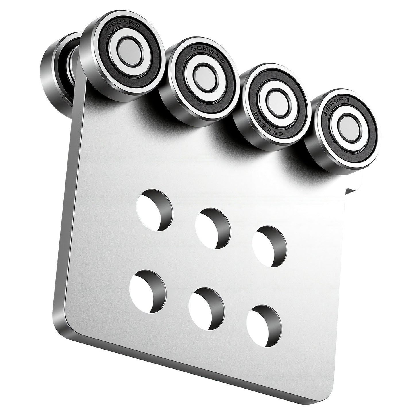 8 Wheel Trolley Assembly Rollers, 4 Pcs 1361 kg Load, Dual Bearing Trolley Assembly for 1-5/8" Wide and All 1-5/8" or Taller Strut Channel, Heavy Duty Sliding Track System for Warehouse Garage