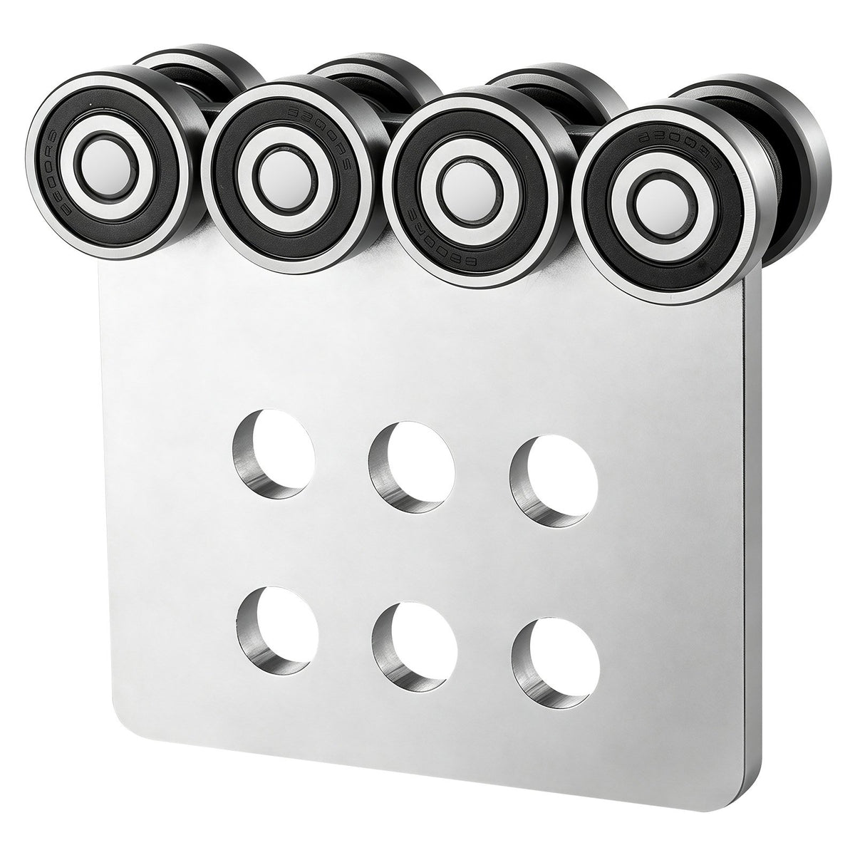 8 Wheel Trolley Assembly Rollers, 4 Pcs 1361 kg Load, Dual Bearing Trolley Assembly for 1-5/8" Wide and All 1-5/8" or Taller Strut Channel, Heavy Duty Sliding Track System for Warehouse Garage