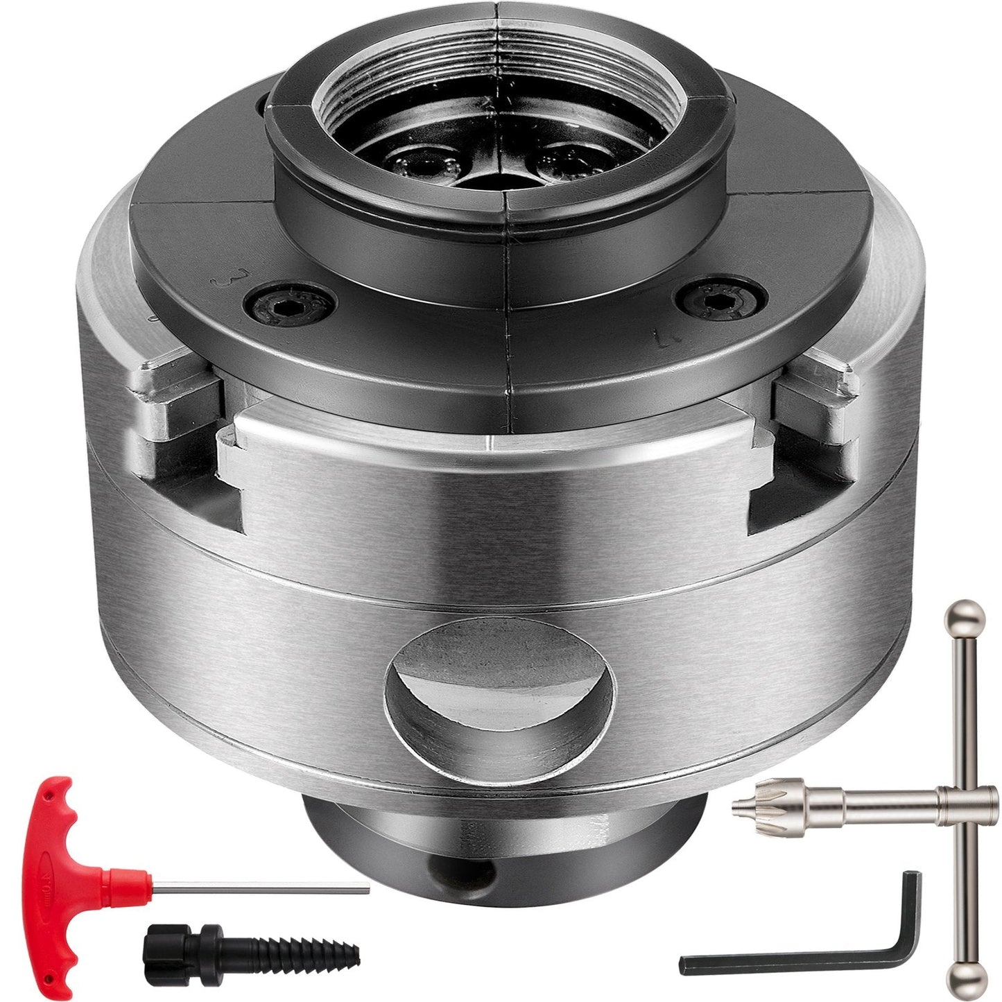 Precision 4-Jaw Woodturning Chuck, Self-Centering, 95mm Diameter, 1m x 8TPI Thread