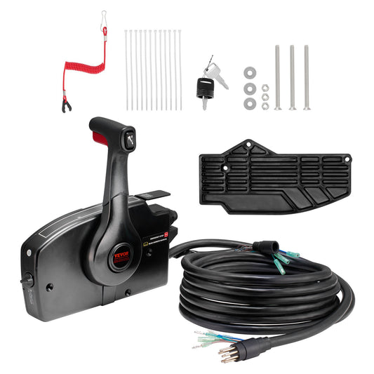 VEVOR Boat Throttle Control, 881170A15 Side-Mounted Outboard Remote Control Box