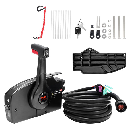 VEVOR Boat Throttle Control, 881170A13 Side-Mounted Outboard Remote Control Box