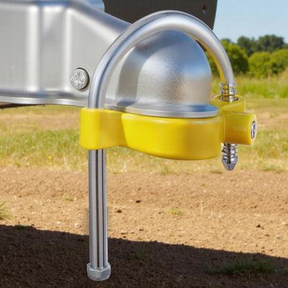 Trailer Hitch Lock Kit, Fits for 46 mm, 50.8 mm, 58.7 mm Couplers, Heavy-Duty Anti-Theft Trailer Ball Lock with Keys, Prying-Resistant, Adjustable Height Design for RVs, Boats, Trailers