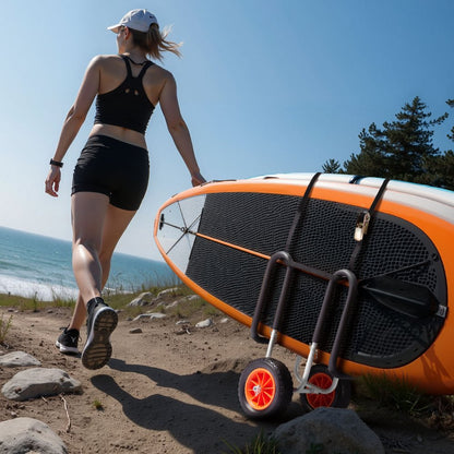 Kayak Cart 68.0 kg Stand Up Paddle Board Trolley with 25.4 cm Rubber Tires